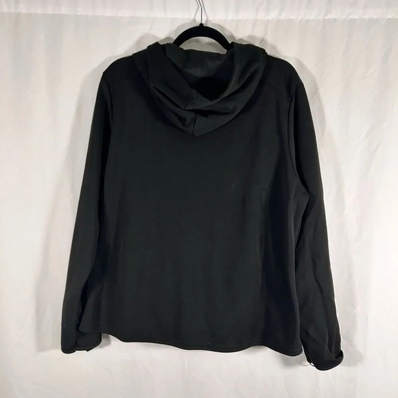 Real Tree Hoodie Women's XL Solid Black Zip Pockets Pullover Polyester - Picture 7 of 9
